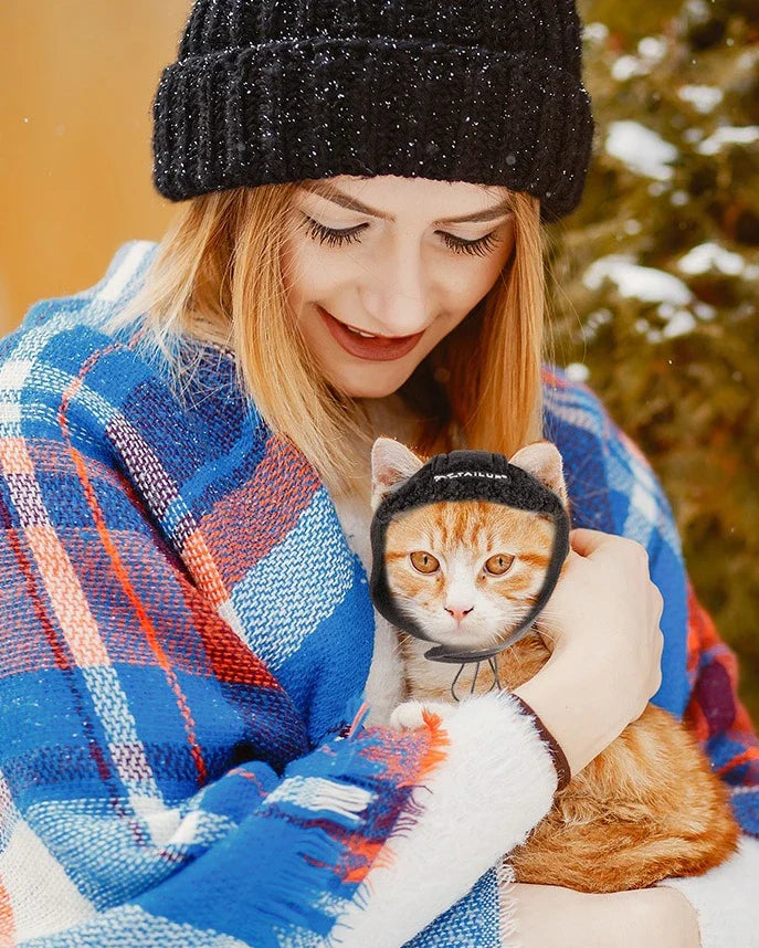 Winter pilot cap for pets warm and comfortable Bowlift