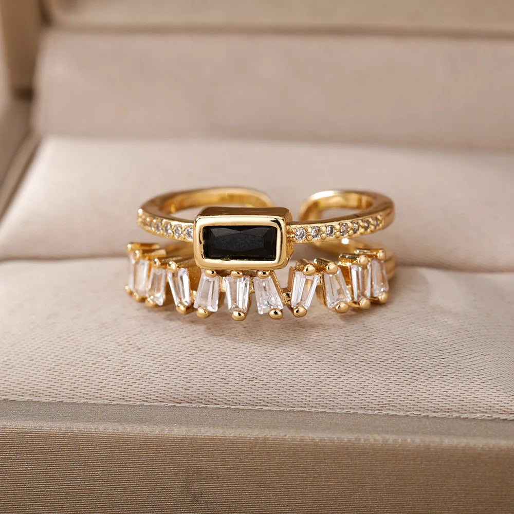 BowLift | Double Layered Staggering Baguette Diamond Ring