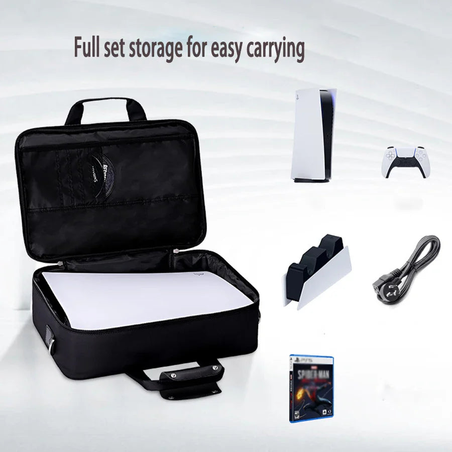 BowLift | Gearvault Carrying Bag for PS5 Console & Accessories | Shockproof & Water-Resistant | With Shoulder Strap & Organizer Compartments