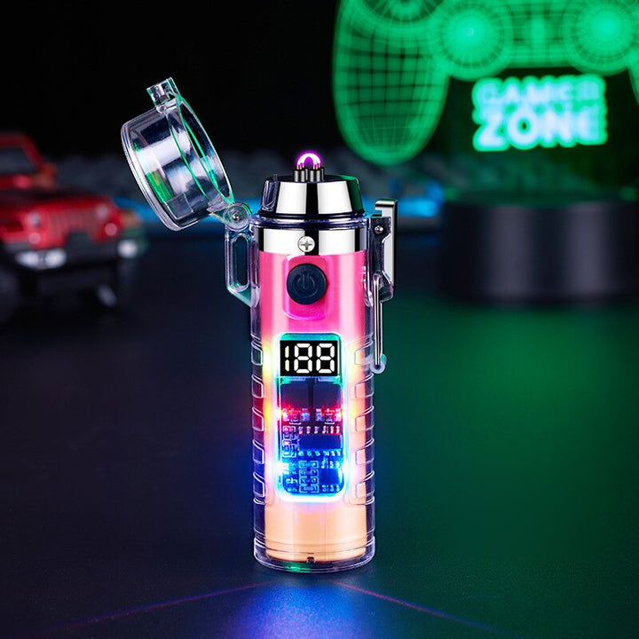 Windproof Double Arc Transparent Flashlight Lighter | Bowlift