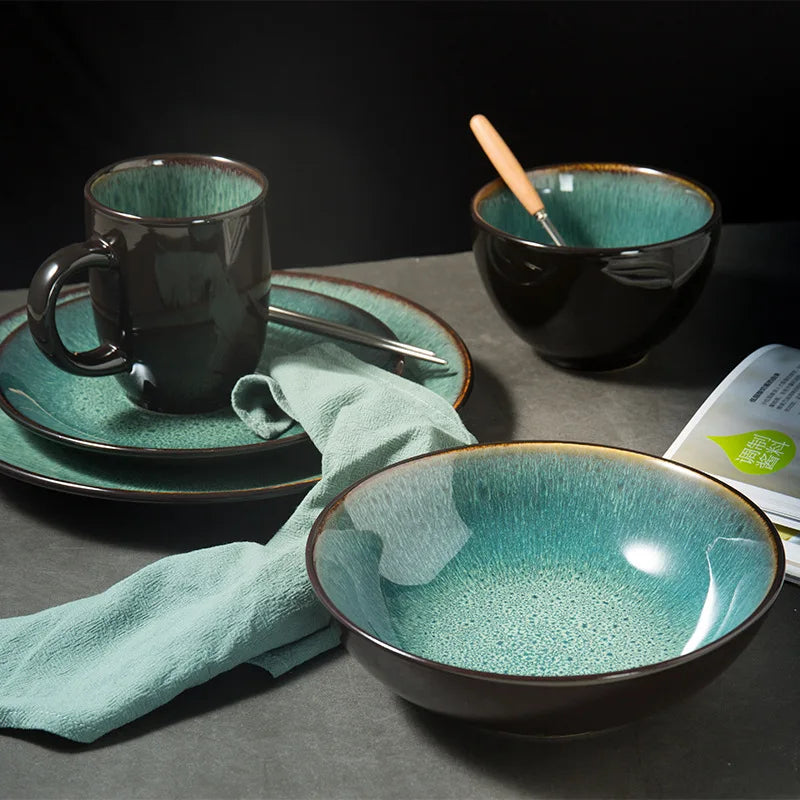 Coimbra Glaze 5-Piece Dinnerware Set Bowlift