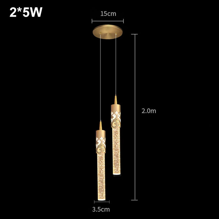 BowLift | Chandelier with crystal pendants