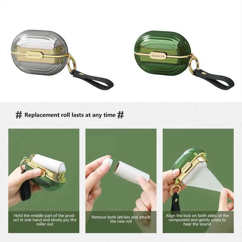 BowLift | Pocket Size Quick Clean Lint Roller Keychain