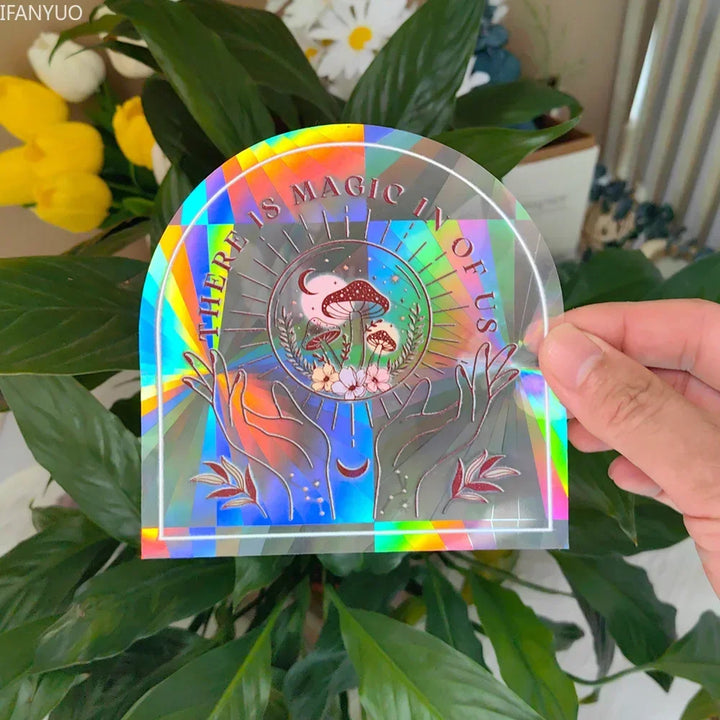 BowLift | SunGlow Window Sticker | 3D Rainbow Effect | Self-Adhesive & Reusable