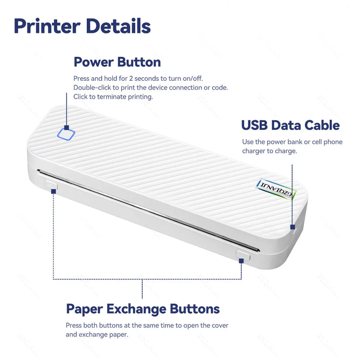 BowLift | Portable Inkless Bluetooth A4 Thermal Printer