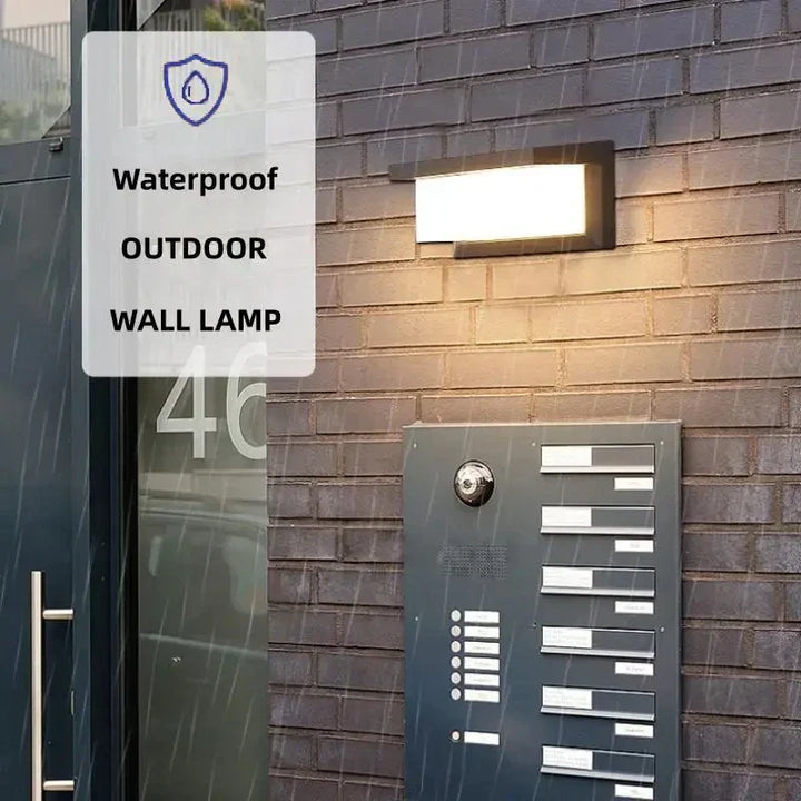 BowLift | LED wall light with radar motion sensor – 16W waterproof light for indoor and outdoor use, cold and warm white light, AC85-265V