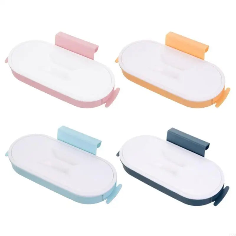BowLift | Trash Bag Holder Cleanuvo ClipBin | With Lid & Ring Holder | For Hanging on Cabinet Doors | Reusable & Washable