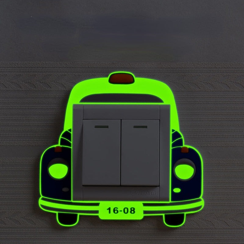 3D Luminous Cartoon Animals Switch Cover | Bowlift