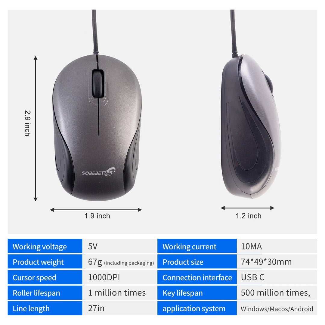 BowLift | Portable USB Type C Retractable Mouse
