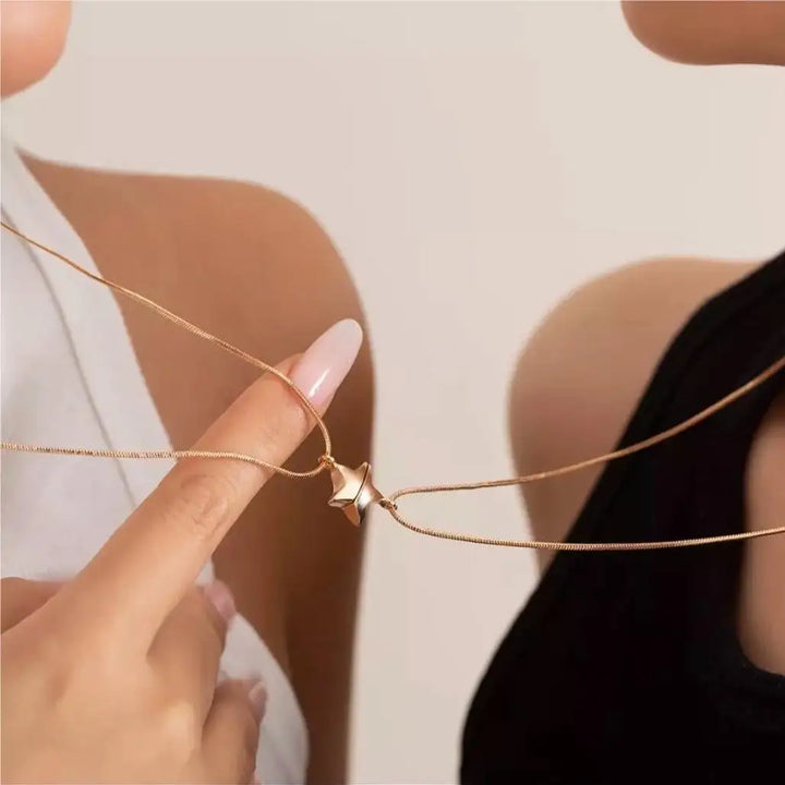 BowLift | Dainty Magnetic Star Necklace Pair