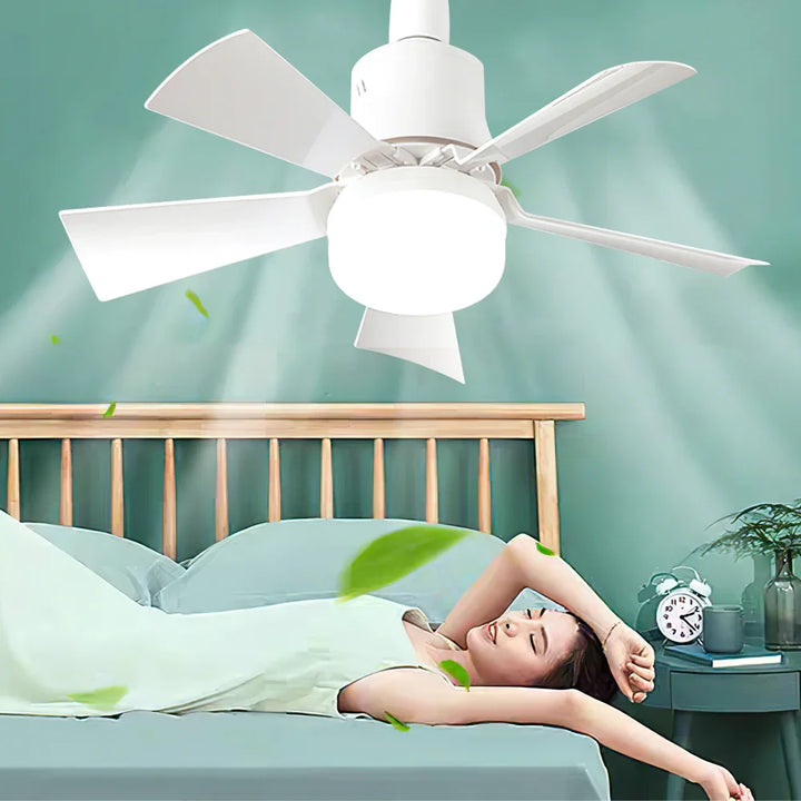 30W E27 Ceiling Fan Light with Remote - LED Dimming Function, Intelligent Silent Fan for Bedroom & Living Room | Bowlift