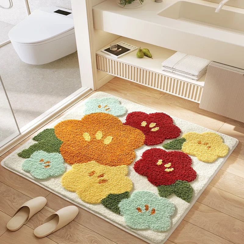Flower Garden Bath Mat | Bowlift