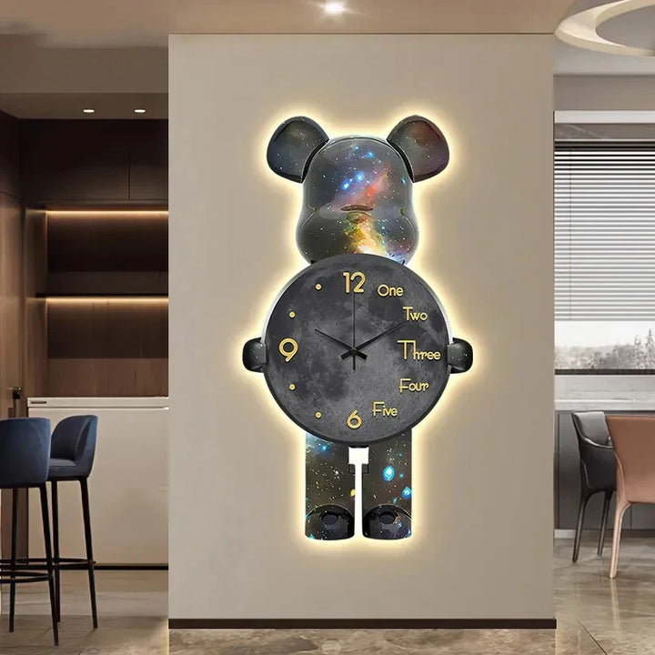 BowLift | Glowing Star Bear LED Wall Clock