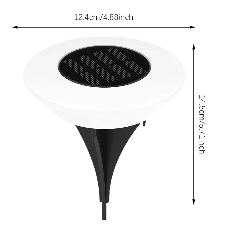 Solar Outdoor Pathway 4-Piece Lights Bowlift