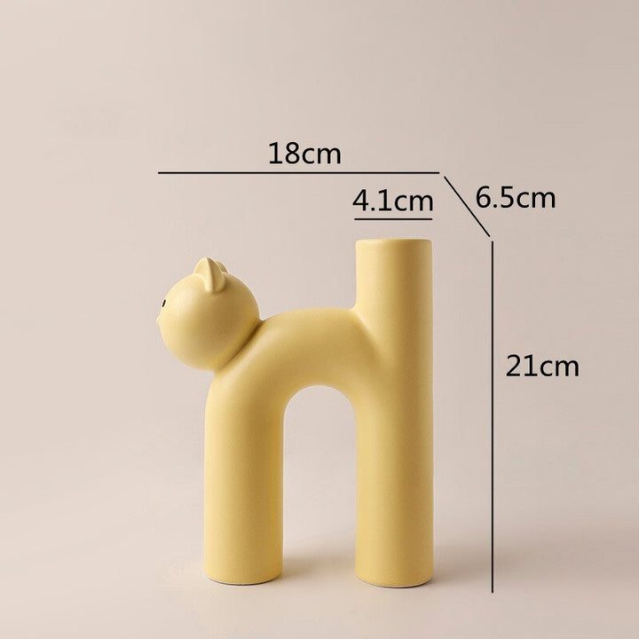 Ceramic Cat Vase | Bowlift