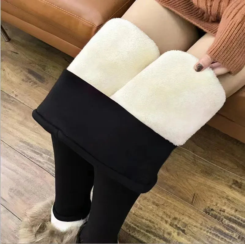 BowLift | Women's Thermal Leggings | Lamb Cashmere Lined & Figure Shaping | High Waist & Booty Lifting Effect | Velureva