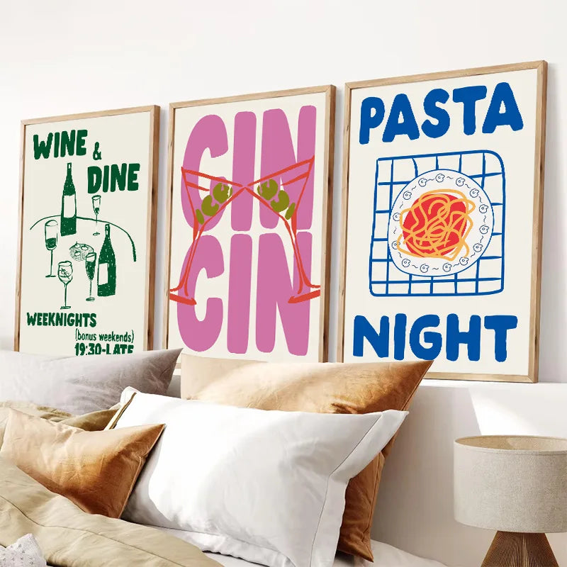 Cin Cheers Wall Art – Aesthetic Cocktail Poster Print | Bowlift