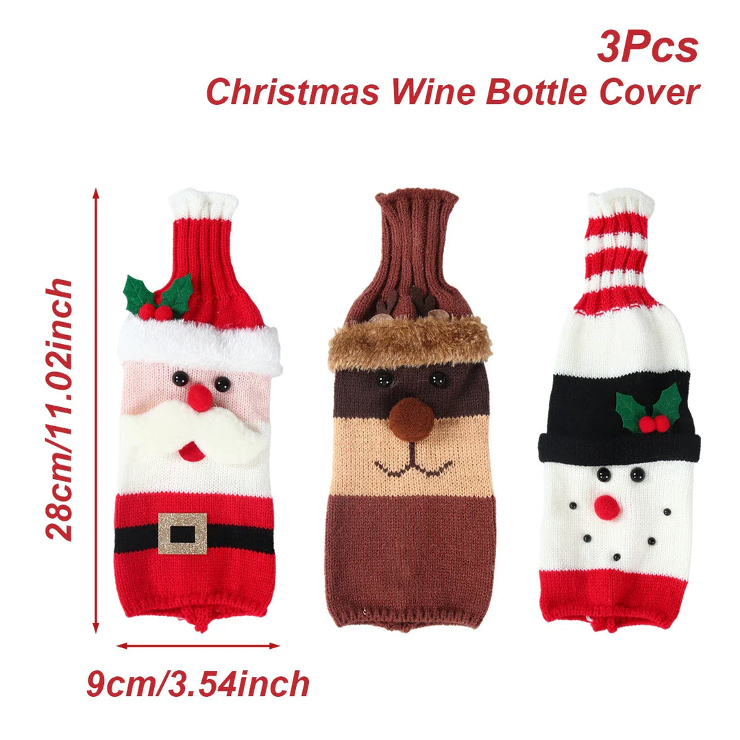 BowLift | Festivora Wine Bottle Cover | Christmas Decoration 2025 | Fabric Cover for Wine & Champagne Bottles | Perfect Gift & Table Decoration for Christmas & New Year 2026