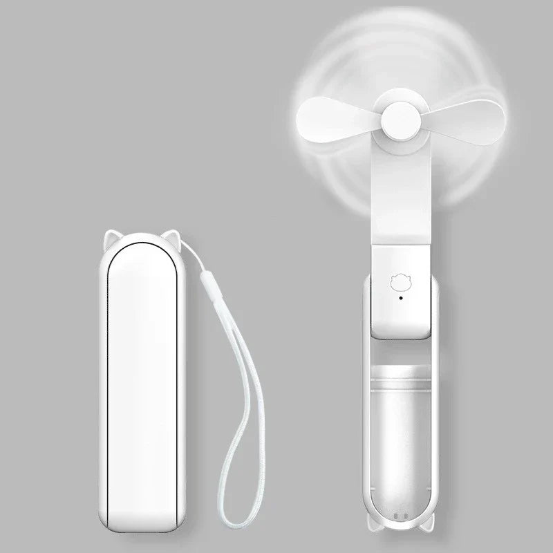 Foldable Mini-Hand Fan with Powerbank and Wristband – FrisMee 2-in-1 | Bowlift