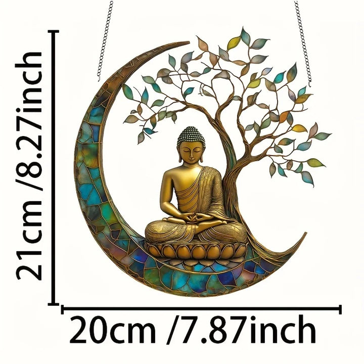 BowLift | Acrylic Sun Catcher ZenLight | 2D Buddha Decor | Window & Home Accessory | Spiritual Room Design