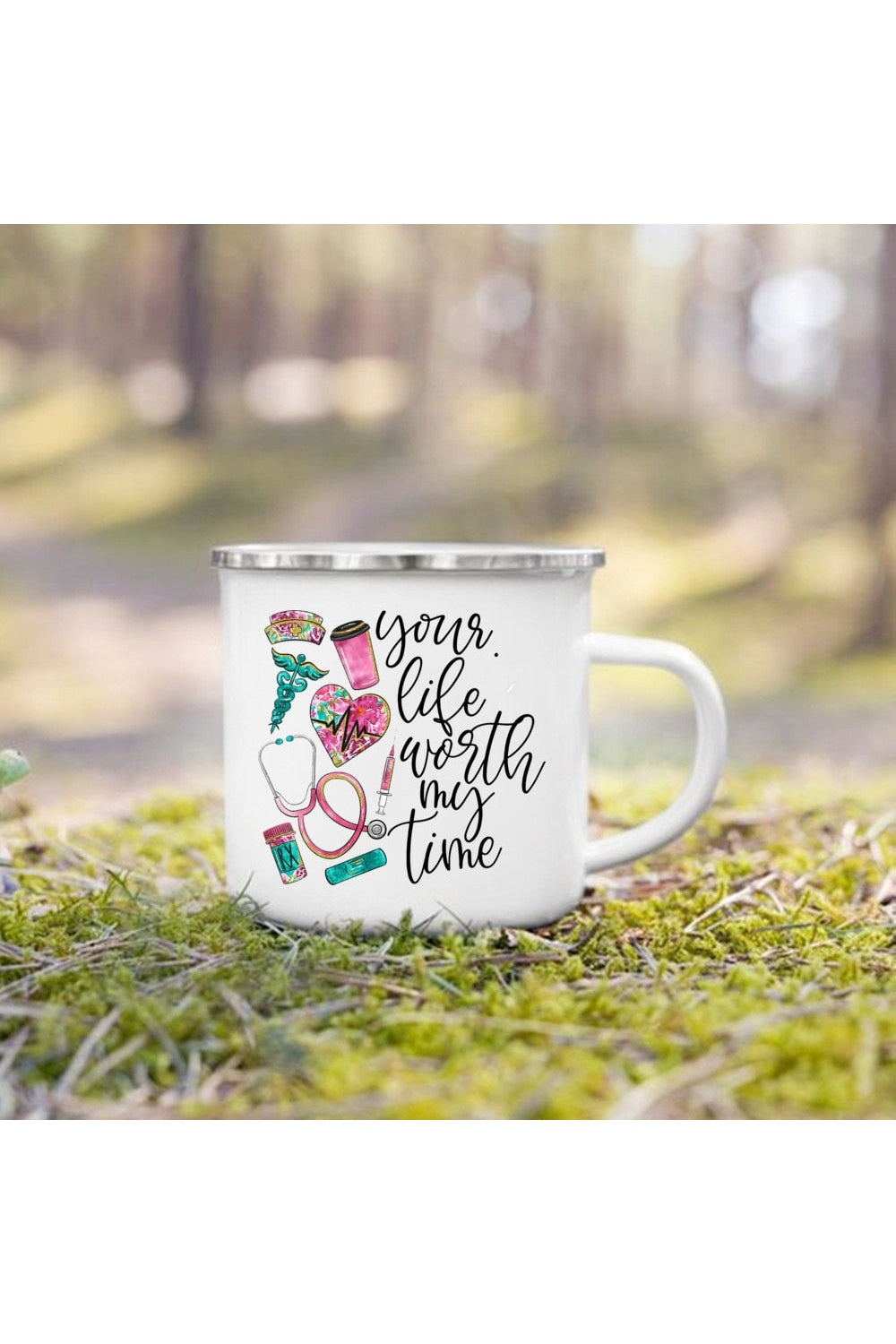 Life Themes Enamel Cup | Bowlift
