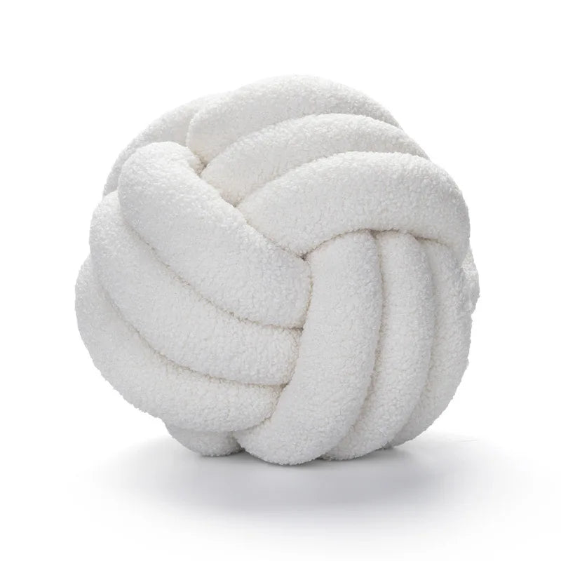 BowLift | Throw Pillow - Cozy - Hand-Knotted Ball - Sheepskin