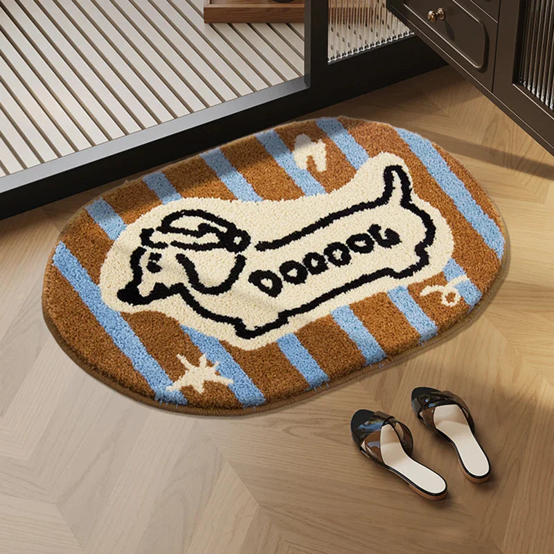Tufted Dachshund Bathroom Mat | Bowlift