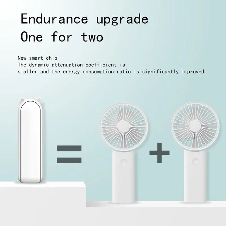 New Handheld Portable Mini Fan - Creative, Three-Speed Adjustable, Solid Color, USB Rechargeable Small Fan | Bowlift