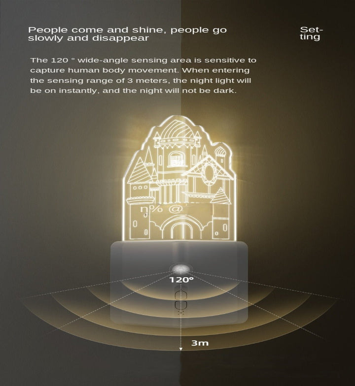 BowLift | 3D LED Rechargeable Wall Night Lamp