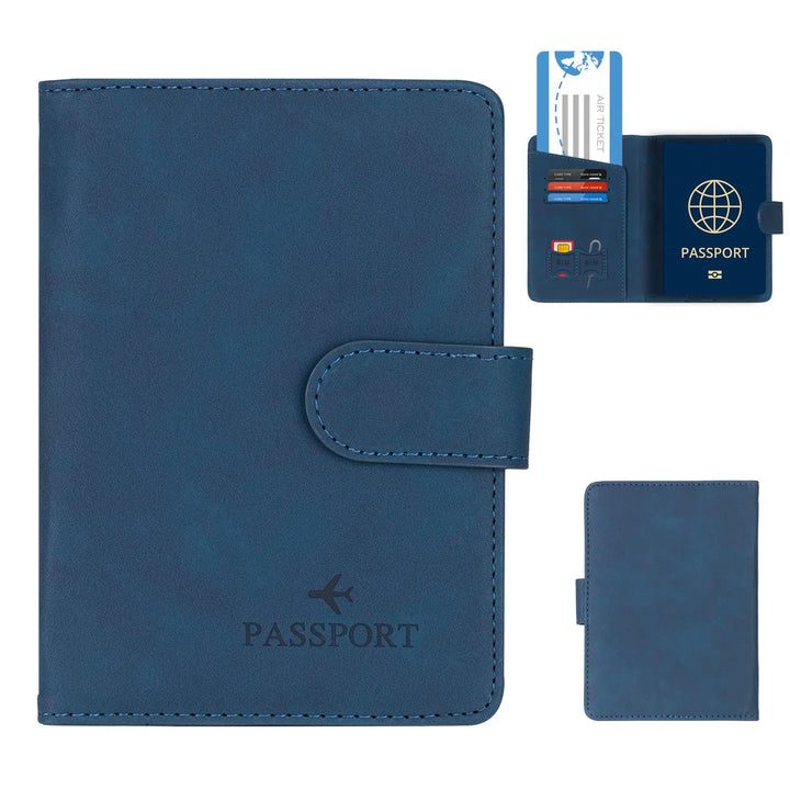 BowLift | SafePort Passport Holder | RFID Protection | Elegant Leather Look | Compact for Men & Women