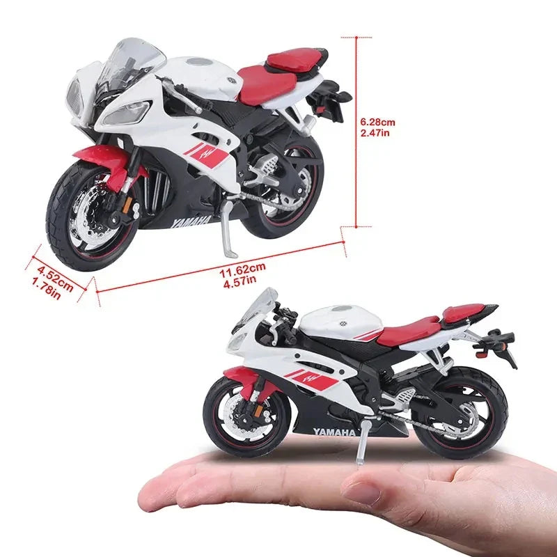BowLift | 1:18 Scale Yamaha R6 Alloy Roller Sportbike Figures Diecasts Kids Toy Motorcycle Racing Model Replicas Collector's Gift for Boys