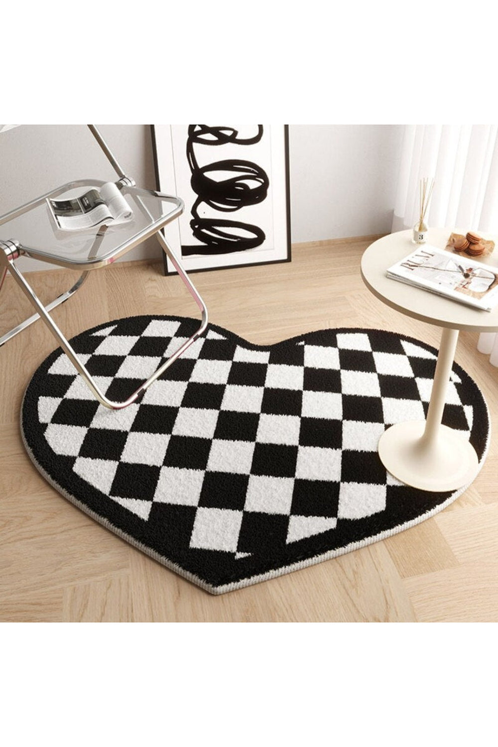 Peach heart rug | Bowlift