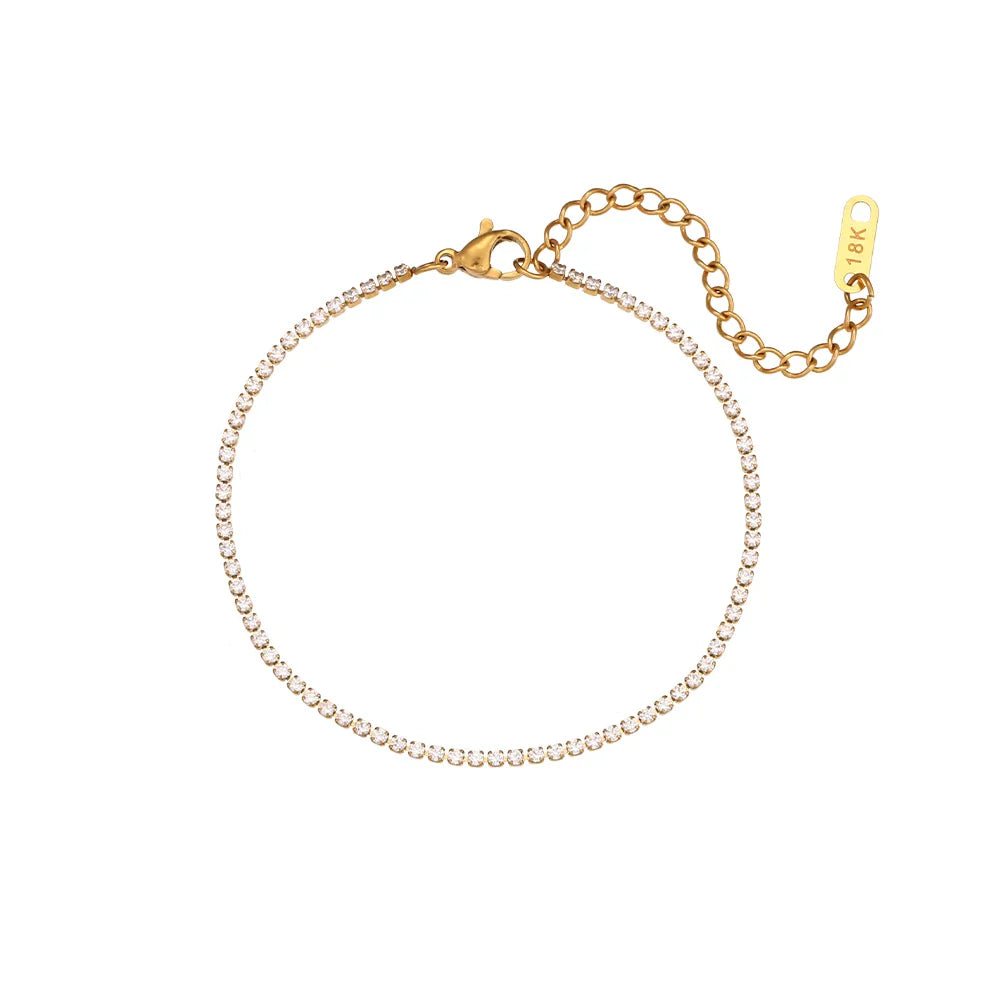 BowLift | 2mm Dainty Tennis Chain Bracelet and Necklace