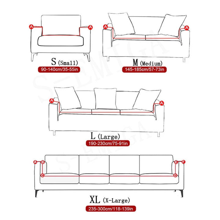 BowLift | Modern Non-slip Colorful Elastic Sofa Cover