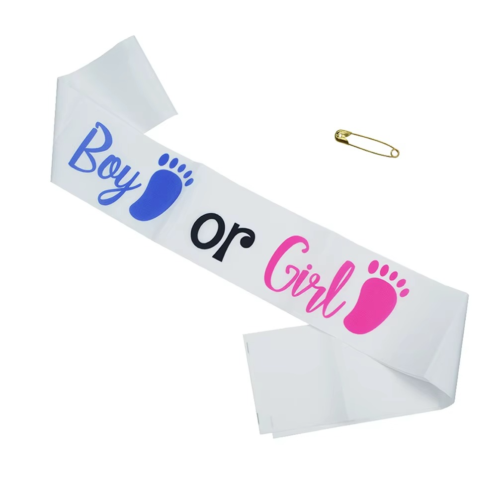 BowLift | Deluxe Gender Reveal Shoulder Sash for Mom & Dad