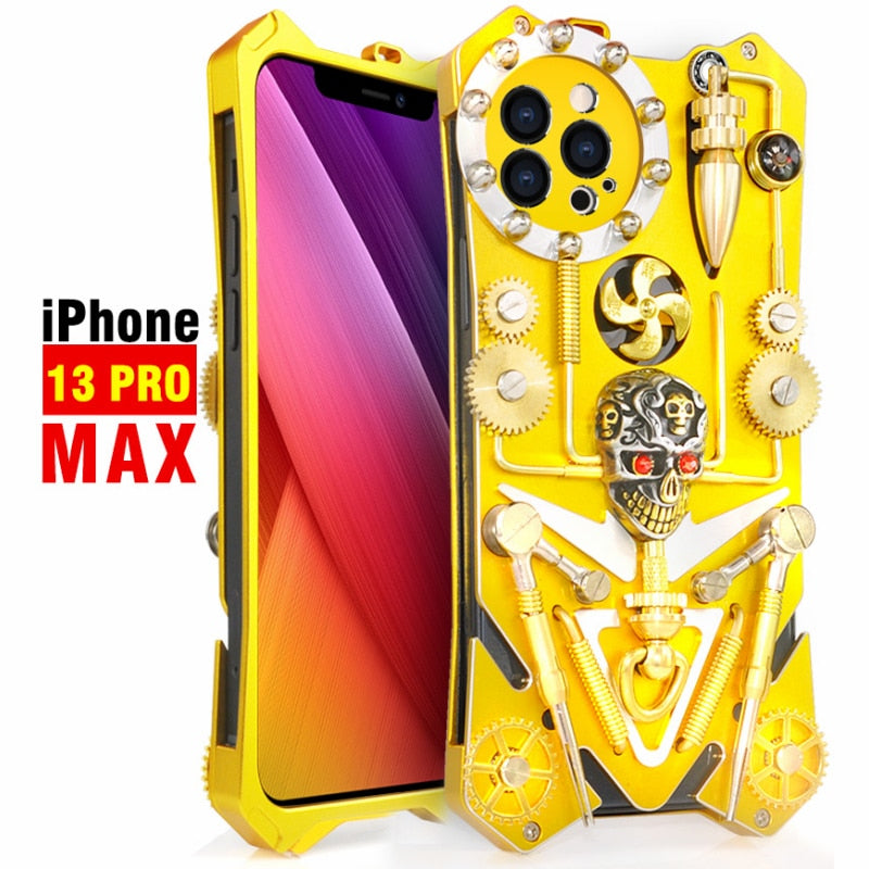 BowLift | Mechanic Skull Cyberpunk Style iPhone Case