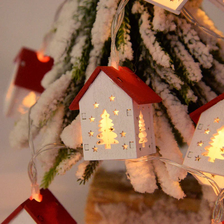 BowLift | Wooden Christmas houses with LED lighting for festive decoration