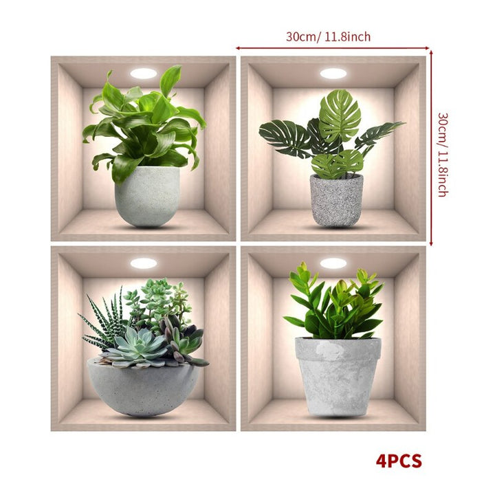 BowLift | Wall Decorative Potted Plant Stickers