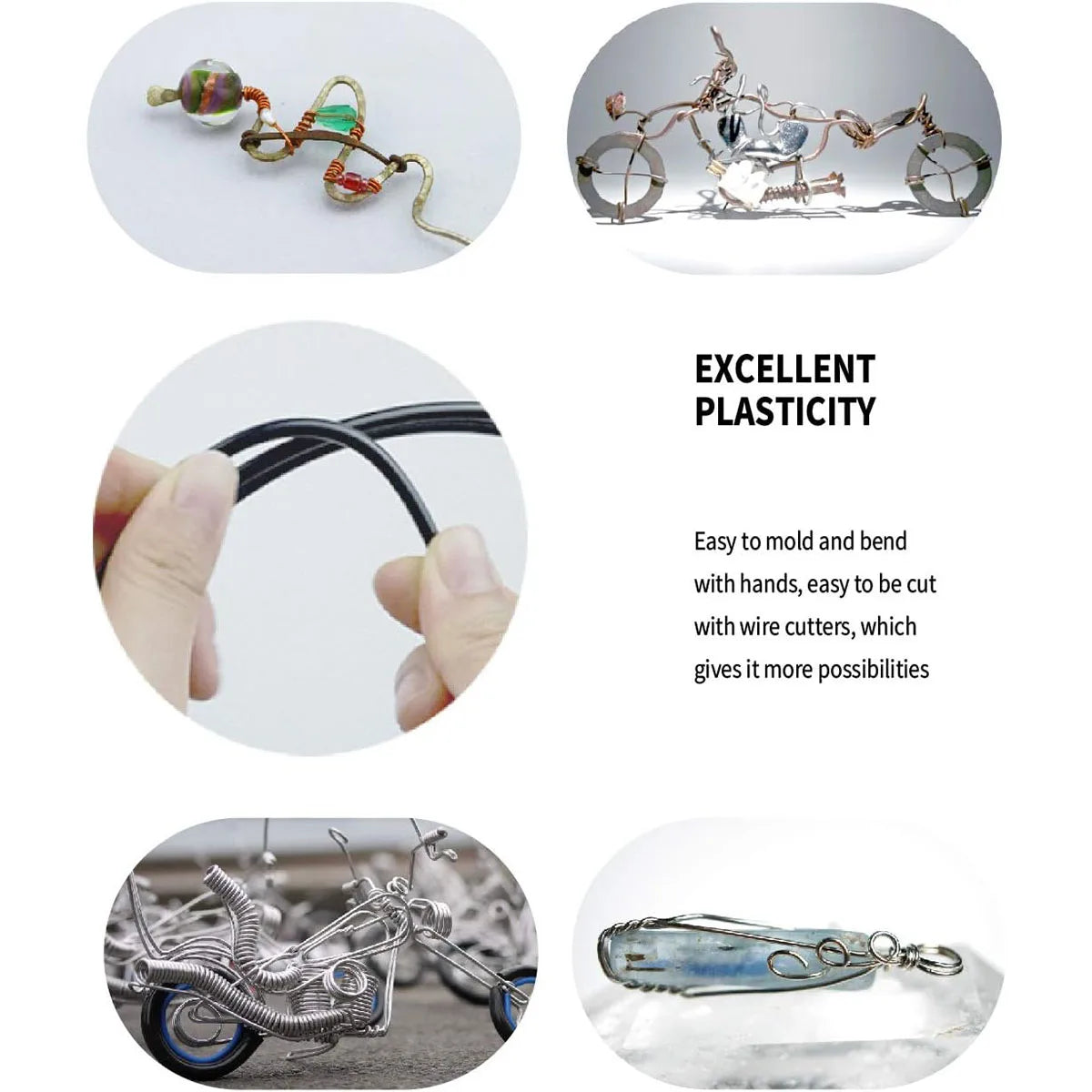 BowLift | Flexalu Craft Wire | Soft & Malleable | 10m Aluminium Silver | For DIY, Model Making & Floristry