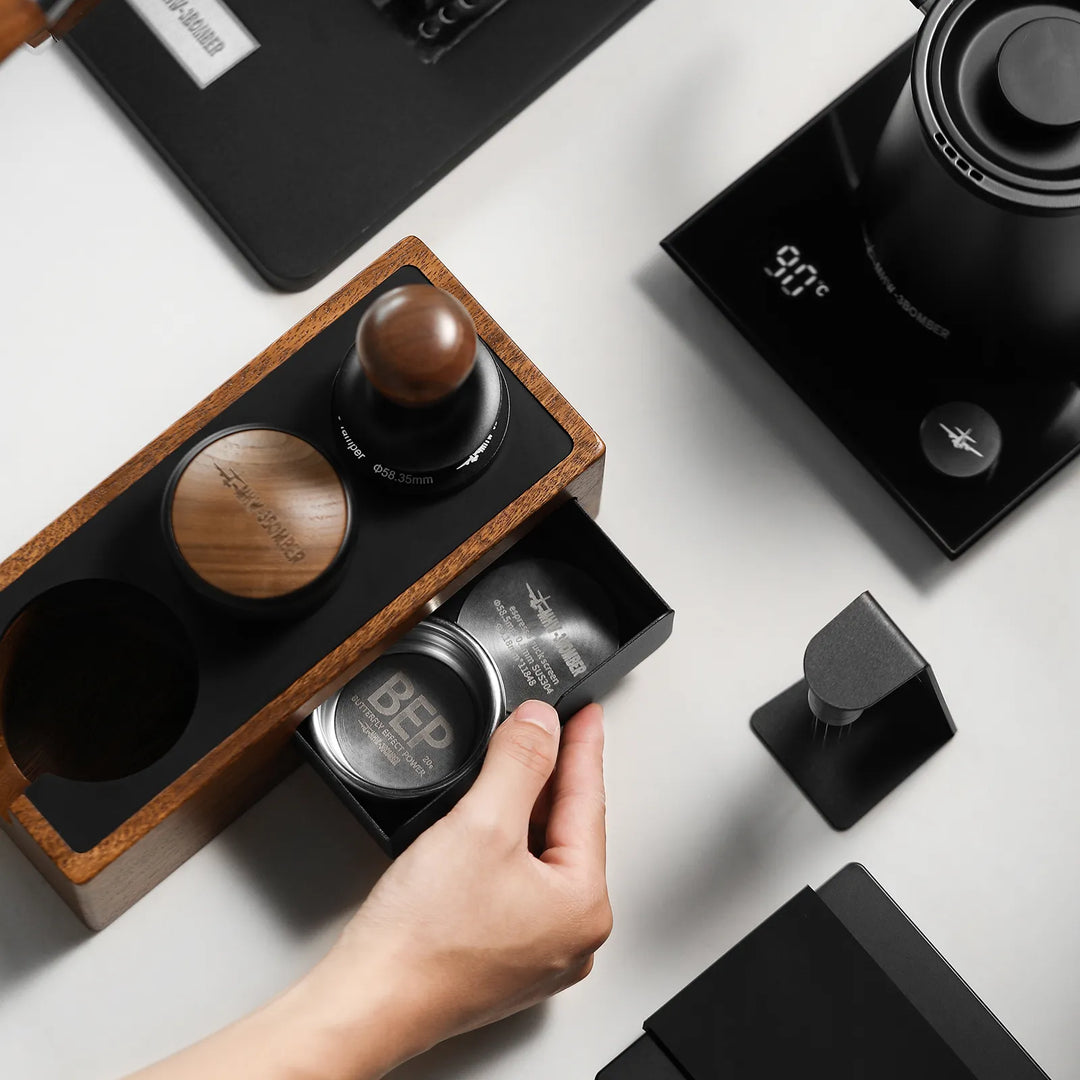 BowLift | Barista Favorite Vintage Storage Box Tamper Station