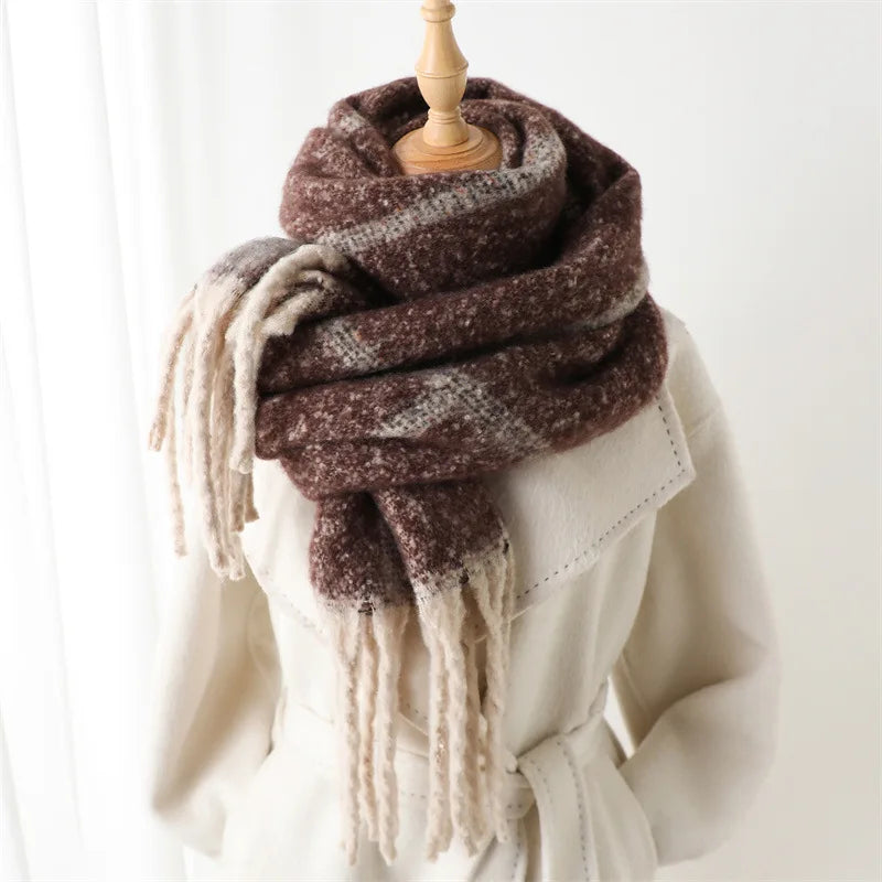 BowLift | CashmiraLux | Women's Winter Scarf & Stole | Cashmere-Pashmina Mix | 220×42 cm | With Fringes