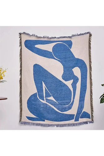 BowLift | Abstract Blue Muse Blanket