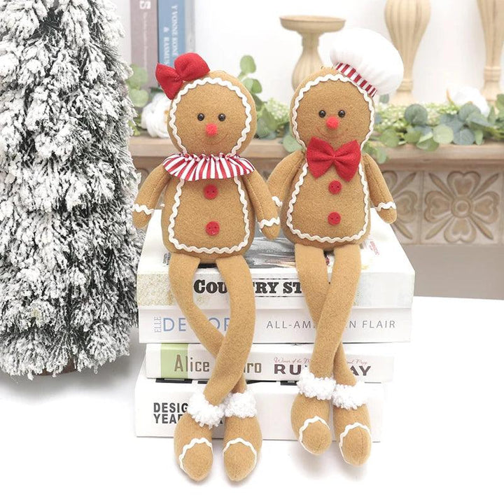 BowLift | Christmas Ornament Plush Gingerbread Pattern Door Decoration