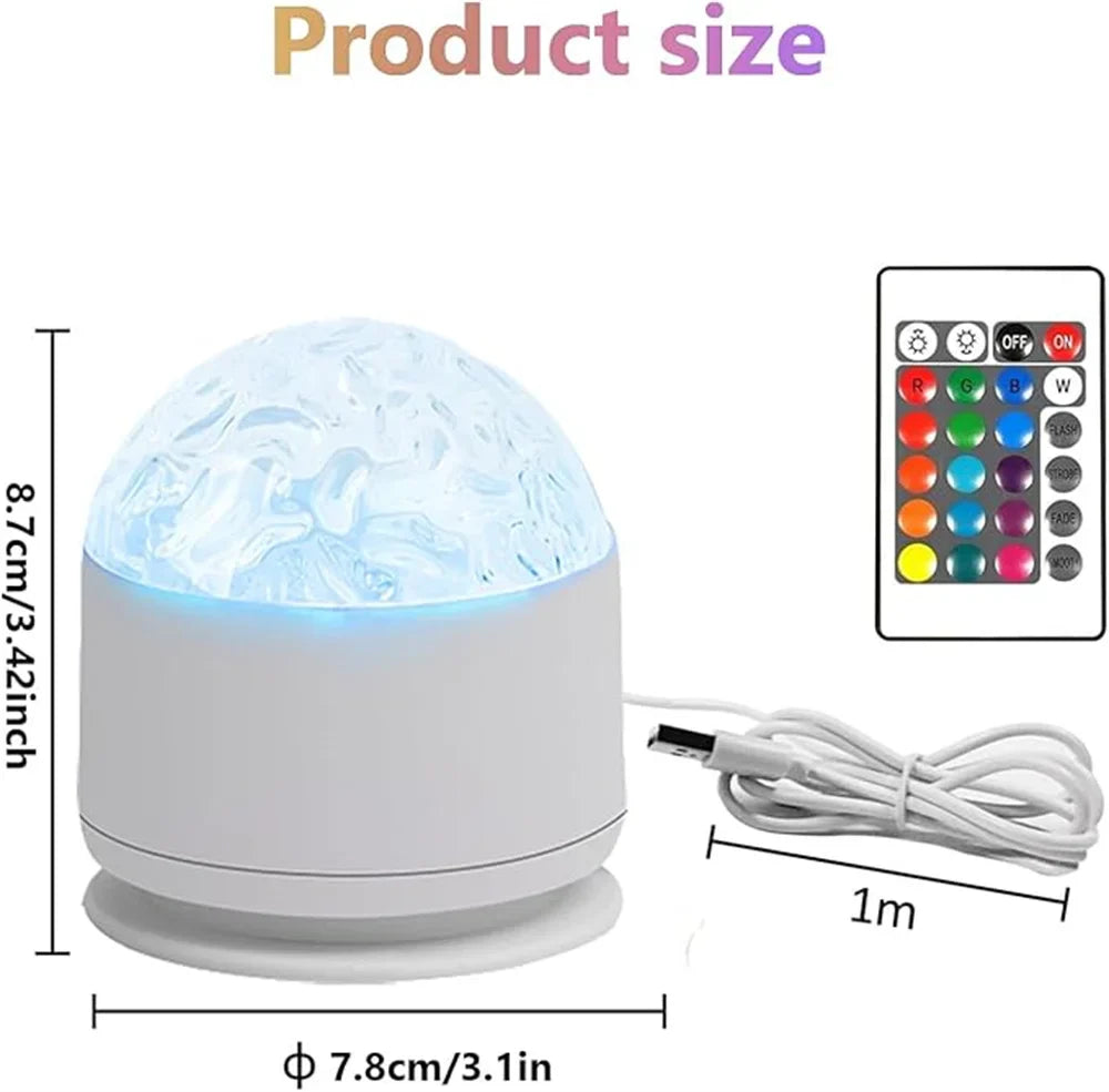 BowLift | Aurora Projector LumoSky | 16 Colors Northern Lights | USB & Remote Control | Relaxing Night Light
