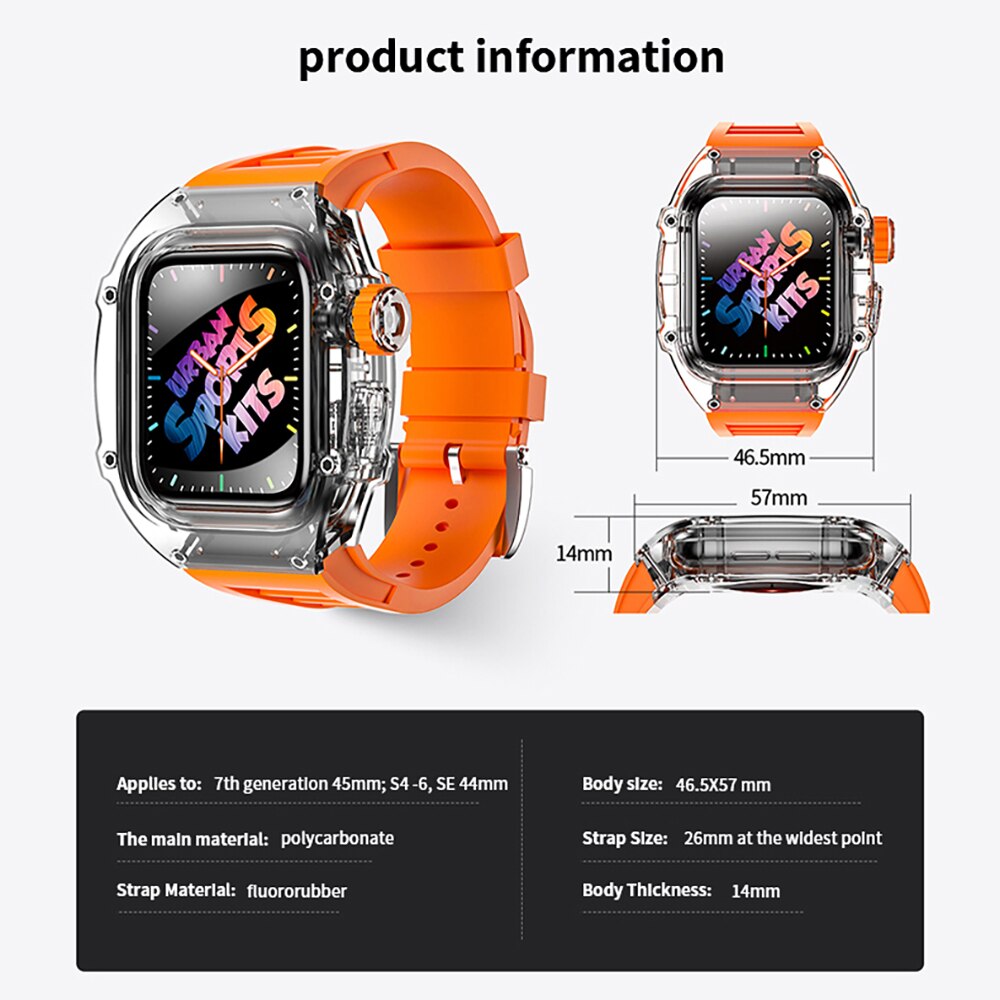 BowLift | Transparent Smart Watch Strap Mod Kit Case