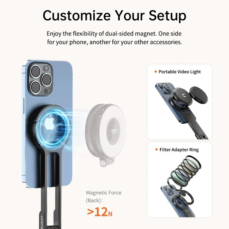 BowLift | Double-Sided Magnetic Tripod Phone Holder