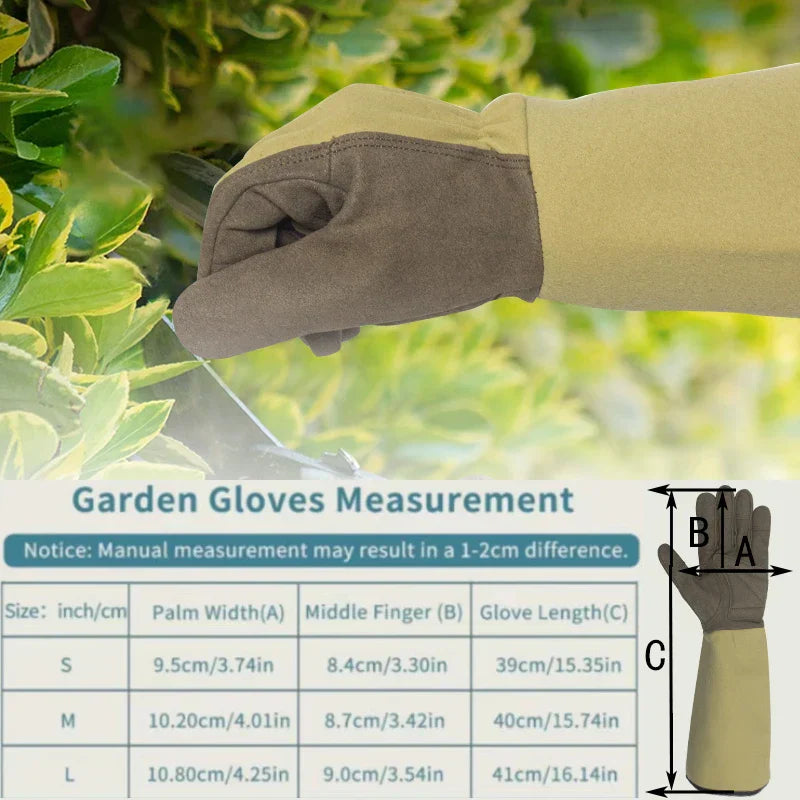BowLift | GardenGuard Thorn Gloves | Breathable & Durable Microfiber Leather | For Female Gardeners