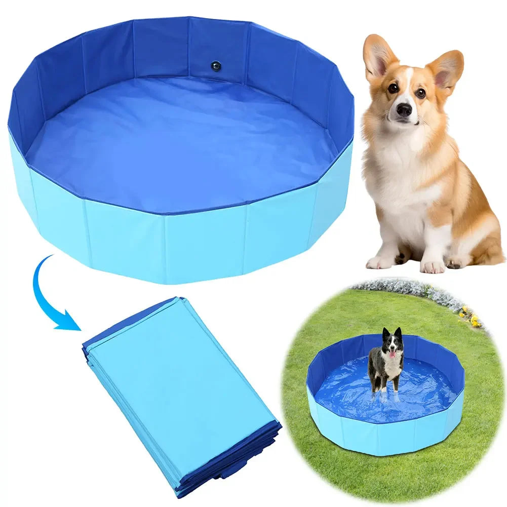 Foldable PVC Dog Pool with Drainage Valve Bowlift