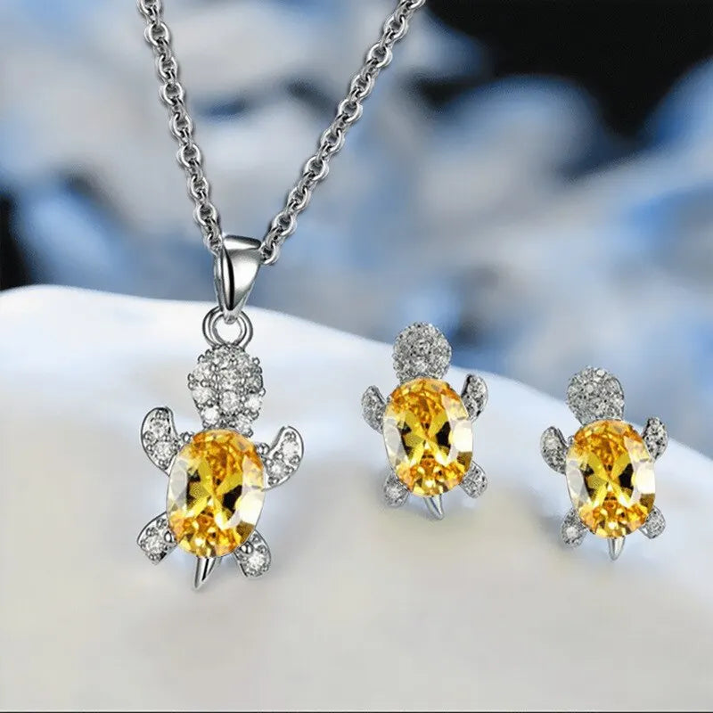 BowLift | Ocean Turtle Lucky Necklace Earring Set