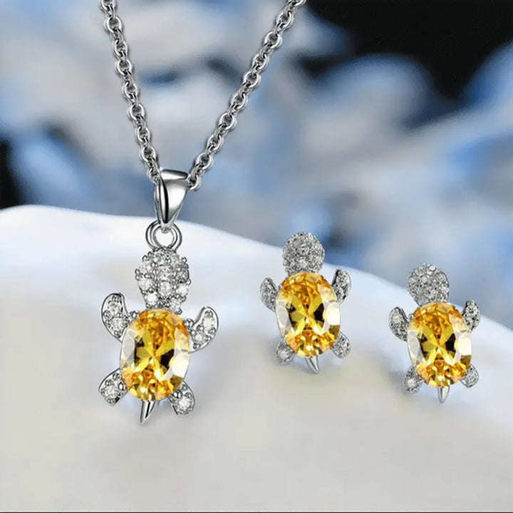 BowLift | Ocean Turtle Lucky Necklace Earring Set